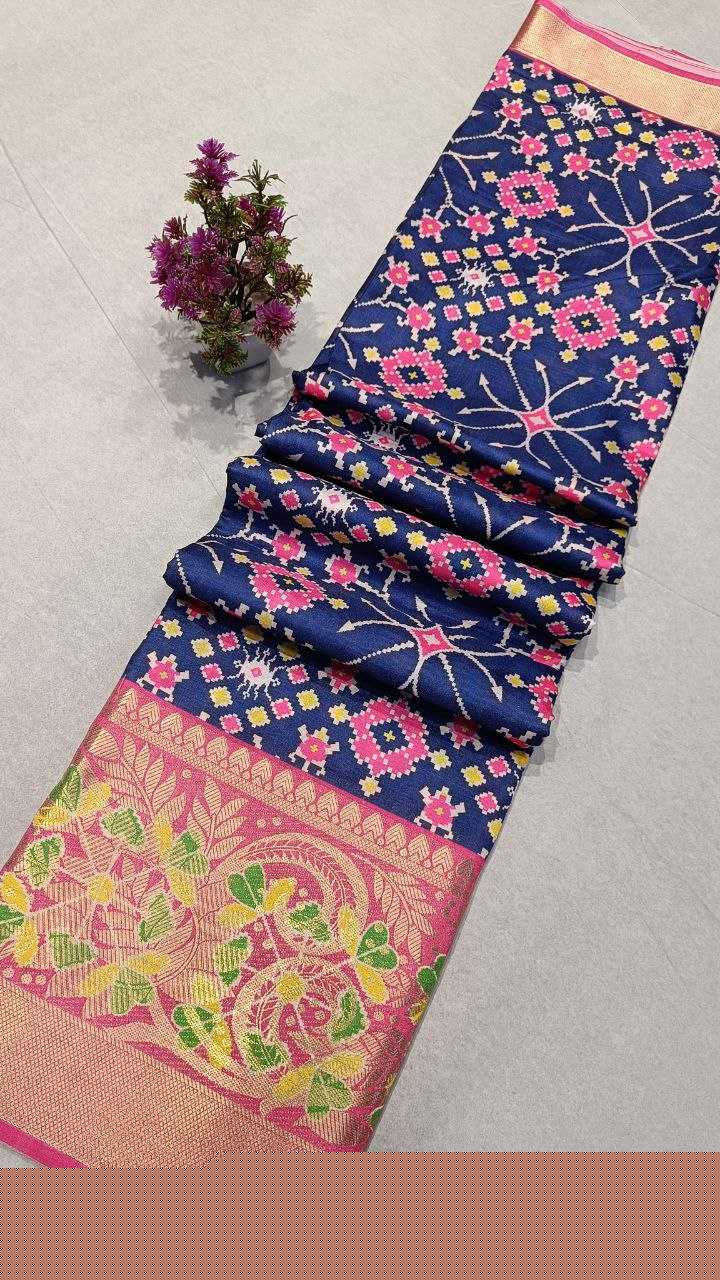 YNF PATOLA SILK RRI LATEST SAREES WHOLESALE IKAT SOFT SIILK PATOLA SAREES MANUFACTURER